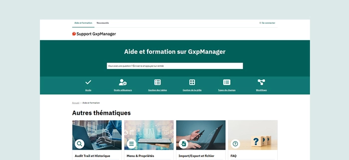 visuel représentant la page d’accueil du support de formation